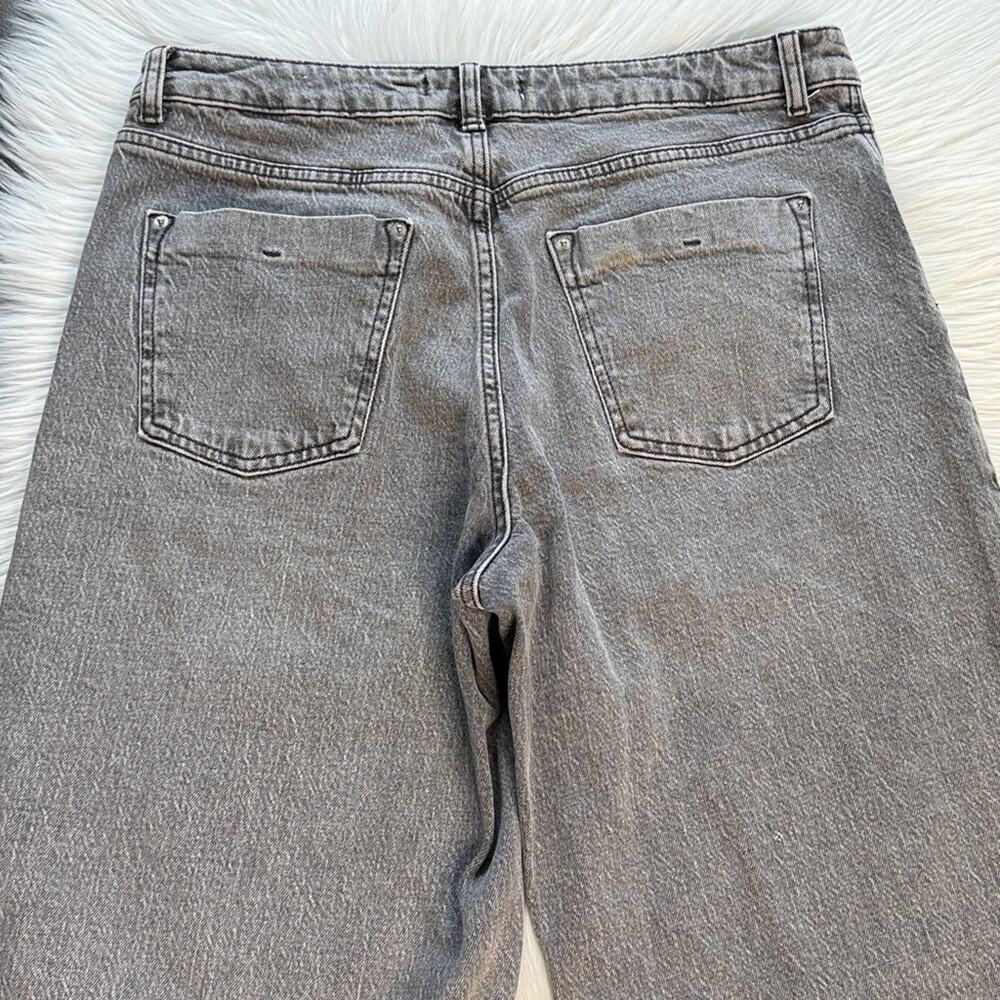 Zara Gray Wide Leg High Rise Jeans - Picture 7 of 7